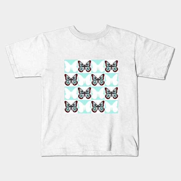pattern with butterflies Kids T-Shirt by YuliiaLestes